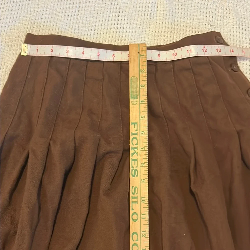 VTG TALBOTS Women’s 100% Wool Skirt Chocolate Brown A-Line Skirt USA Made 10 P - Picture 10 of 13